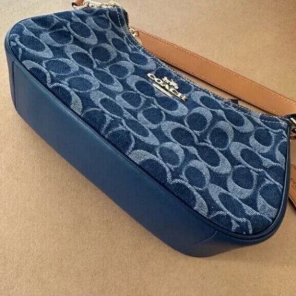 NWT Signature CAF82 Cherry Denim Coach Teri Shoulder Bag - Picture 4 of 4